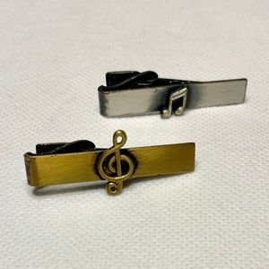 Vintage Music Theme Necktie Clips